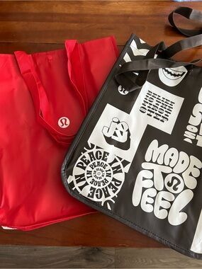Lululemon Large Reusable Shopping Bags - two